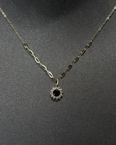 عقد ذهب عيار 18 تصميم الماس - ألوان متعددة الوزن:1...