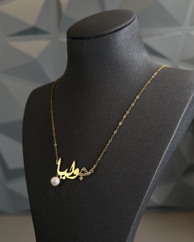 عقد ذهب عيار 18 (حسب طلب العميل) الوزن:1.5g