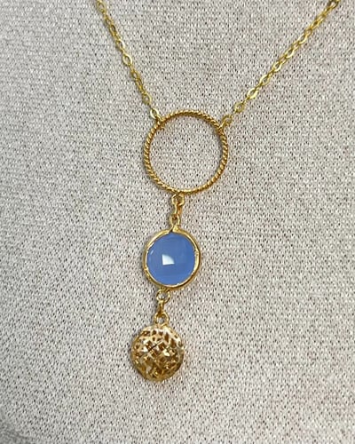 عقد ذهب عيار 21 تصميم مميز الوزن : 3.60g