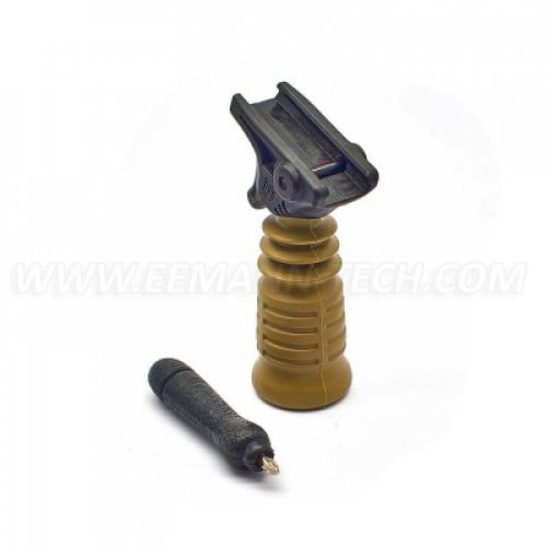 مقبض تكتيكي مرن بقاعدة بيكاتيية طويل لون بيج رملي...