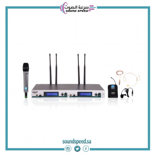 مايك لاسلكى مشكل مزدوج /ماركة ندا/NEDAA NA-202U