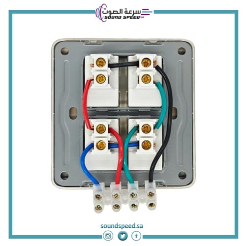 مفتاح كهربائي مزدوج مع إضاءة Dual Seitch NA-DS5