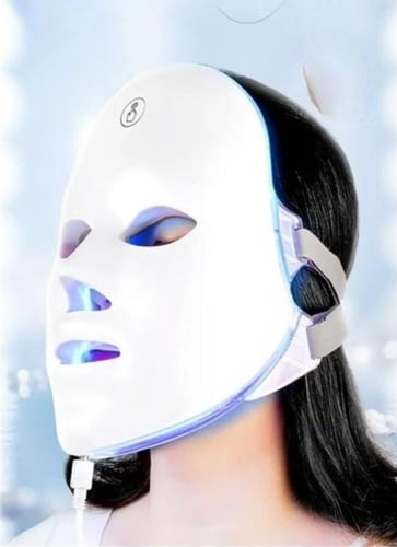 قناع وجه علاج بالضوء LED 7 الوان