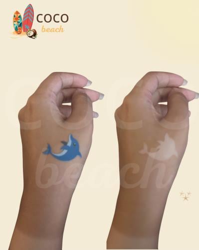 استكر تان شكل دولفين
