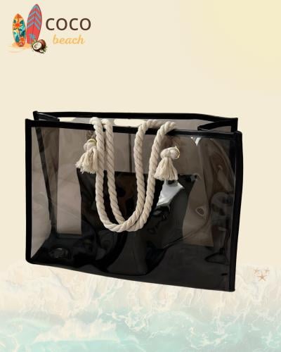شنطة بحر كبيرة شفافة مع شنطة داخلية