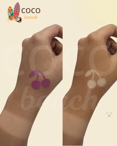 استكر تان مخصص شكل كرز لإبراز خطوط التان