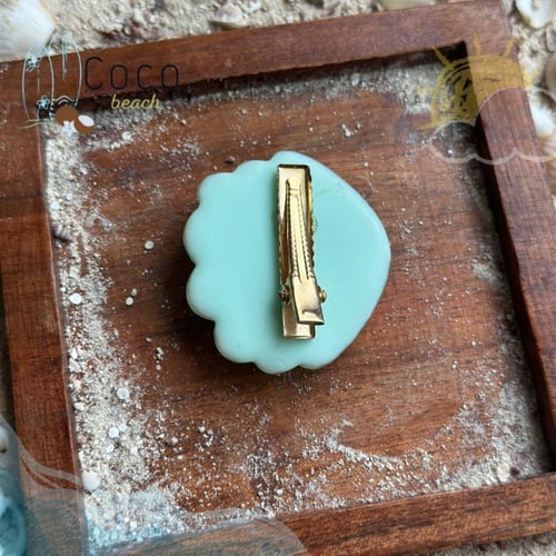 مشبك شعر صدف ازرق