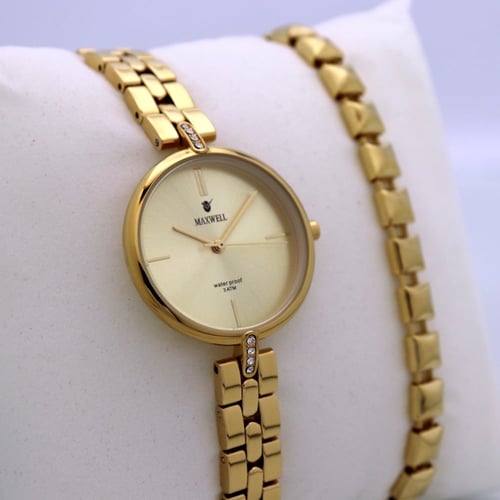 ساعة ماركة MAXWELL - لون ذهبي