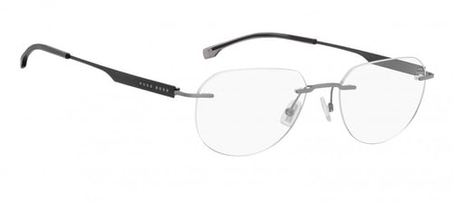 نظارة طبية رجالية هوجو بوس بدون إطار ذراع أسود