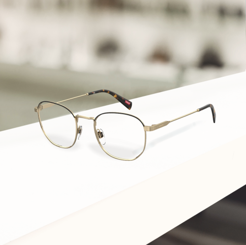 نظارة طبية بإطار ذهبي كامل للجنسين