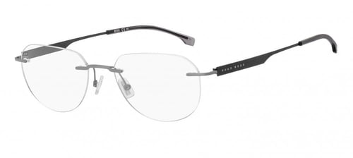نظارة طبية رجالية هوجو بوس بدون إطار ذراع أسود