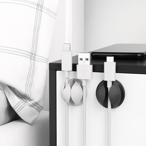 منظم كيابل الشحن سيليكون لاصق 3 قطع يتميز بصغر الح...