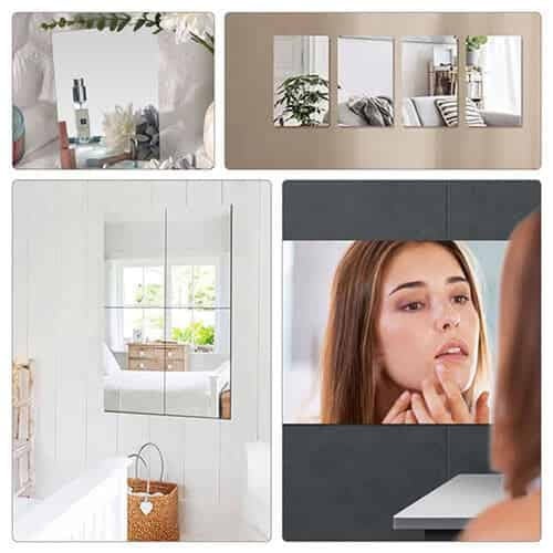 مرايا لاصقه جدارية بأحجام وأنواع متعددة للمداخل وا...