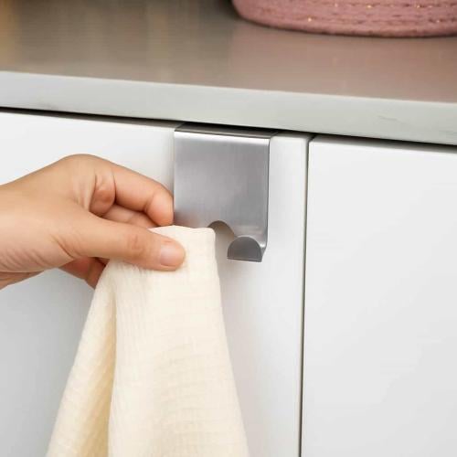 حامل مناشف مطبخ وتعليق الاكياس 2حبة من الاستيل الم...