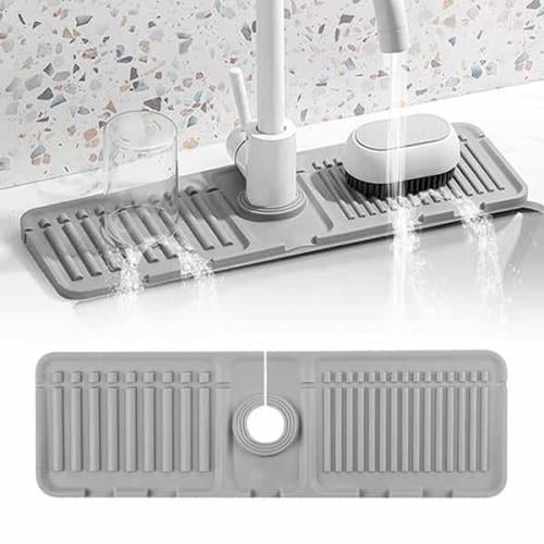 قاعدة سيليكون للمغسلة لتنظيم الصابون والاسفنج والح...