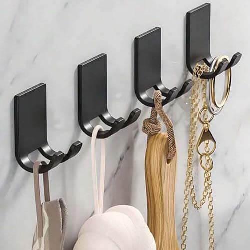 خطاف تعليق لاصق بلاستيك 4 قطع، خطافات تعليق للحمام...