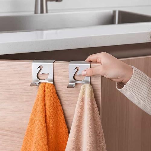 حامل مناشف المطبخ ستيل 3 قطع عبارة عن خطاف تعليق ع...