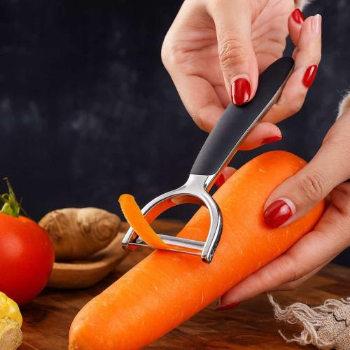قشارة البطاطس والخضار اليدوية بمقبض وشفرة ستيل حاد...