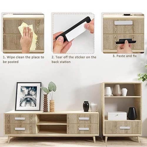 مقابض ادراج ودواليب لاصقة بتصميم أنيق مبتكر سهلة ا...