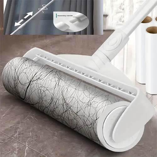 فرشاة تنظيف السجاد من الشعر، بكرة اسطوانية لاصقة ت...