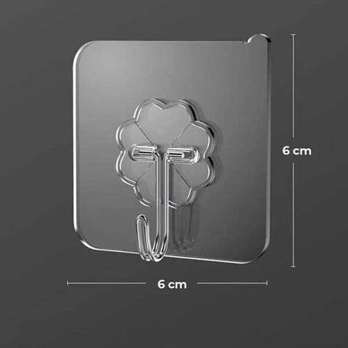 خطافات تعليق لاصقة شفافة 10 قطع متعددة الاستخدامات...
