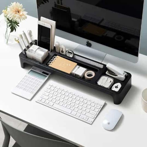 منظم مكتب أنيق لون ثلجي شفاف لتنظيم الأدوات المكتب...