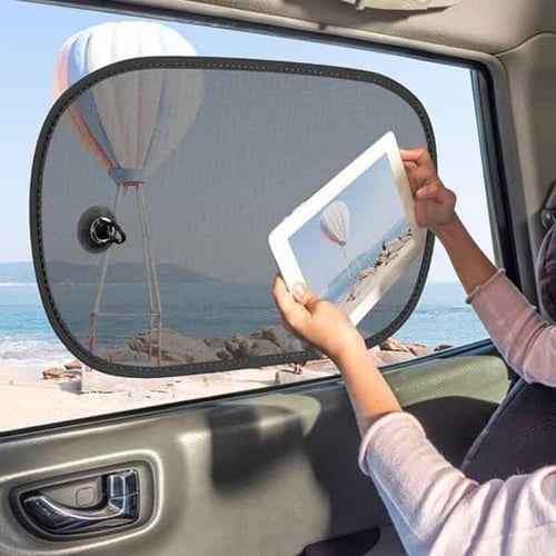 شمسية سيارة داخلية للنوافذ قطعتين لعزل أشعة الشمس