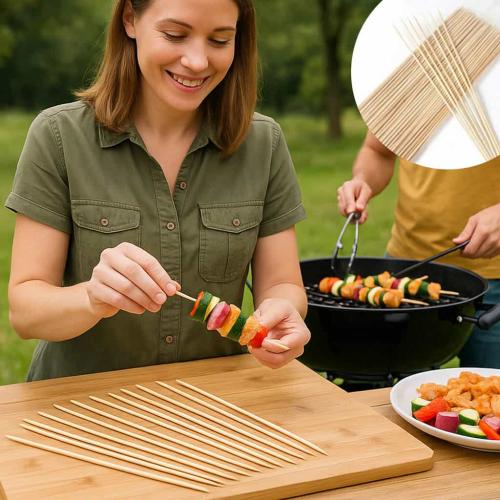 أعواد خشب للشوي عدد 130 حبة لتحضير المأكولات المشو...