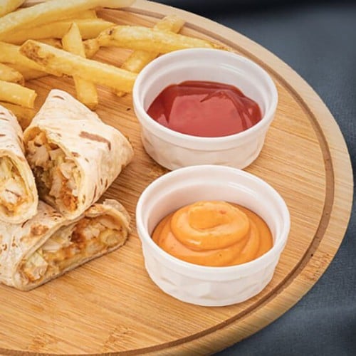 صحن صوصات صغير 5 قطع دائري لمختلف نكهات الصوصات