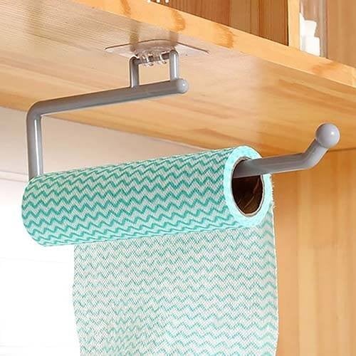 حامل مناديل المطبخ رول كبير لاصق يتم تركيبة أسفل ا...