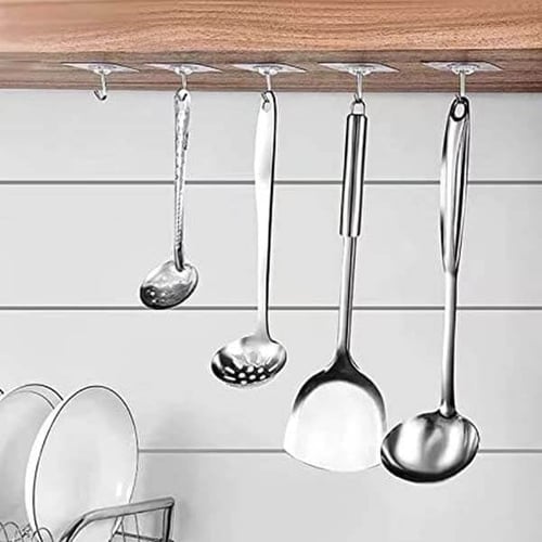 خطافات تعليق لاصقة شفافة 10 قطع متعددة الاستخدامات...