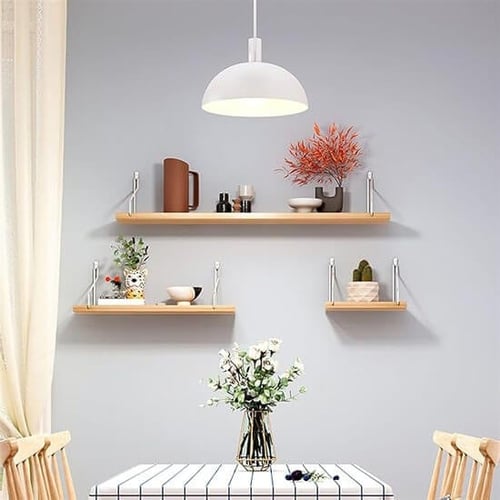 رفوف خشب جدارية عدد 1 رف مقاس 50سم أنيقة تناسب جمي...