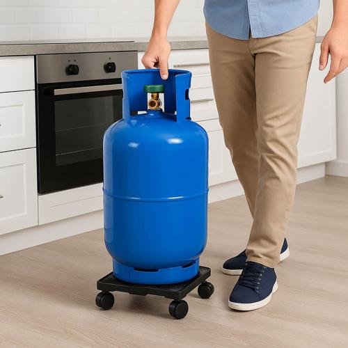 قاعدة انبوبة غاز بعجلات متحركة عملية ومفيدة لتنظيم...