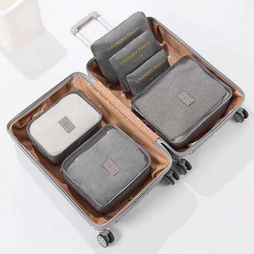 منظمات شنط السفر 6 قطع لتنظيم وترتيب حقيبة السفر ب...