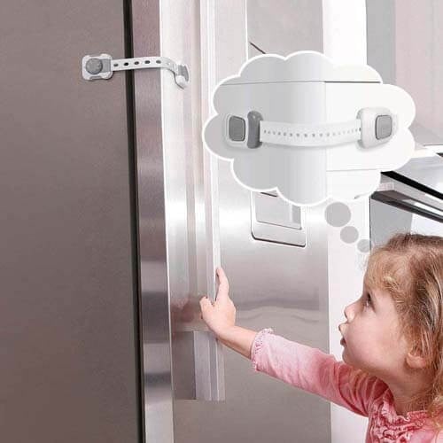 قفل امان للأطفال لاصق لتأمين الأدراج والدواليب ومن...