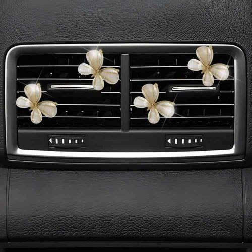 اكسسوارات سيارات نسائية تعليقات فراشة 4 قطع من الز...