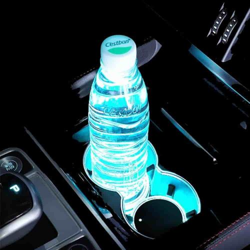 وسادات حامل الأكوب المضيئة للسيارة قطعتين، أضواء م...