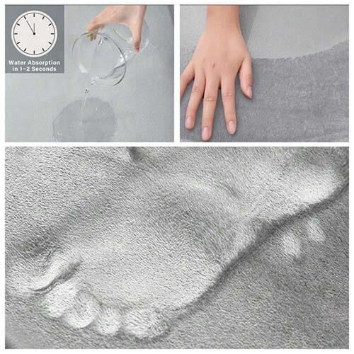 سجاد للحمام ضد الانزلاق مقاس كبير 80 سم، دعاسات حم...