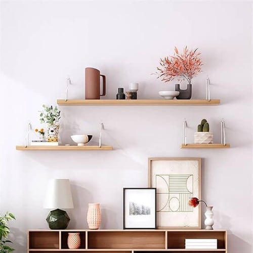 رفوف خشب جدارية عدد 1 رف مقاس 50سم أنيقة تناسب جمي...