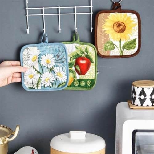 مساكات قماش للمطبخ 4 قطع لحمل القدور والأطباق السا...