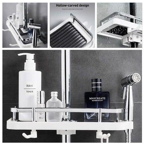 رفوف حمامات بلاستيك 1 قطعه مقاوم للماء والرطوبة سه...