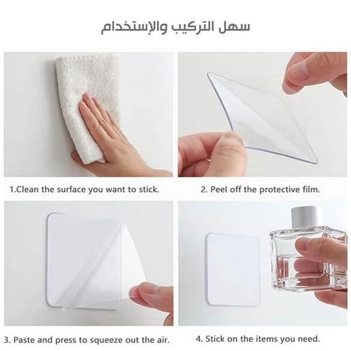 لاصق وجهين شفاف مربع جودة عالية متعدد الاستخدامات...
