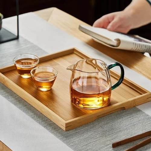 صينية تقديم خشبية مصنوعه من خشب البامبو بحجم مثالي...