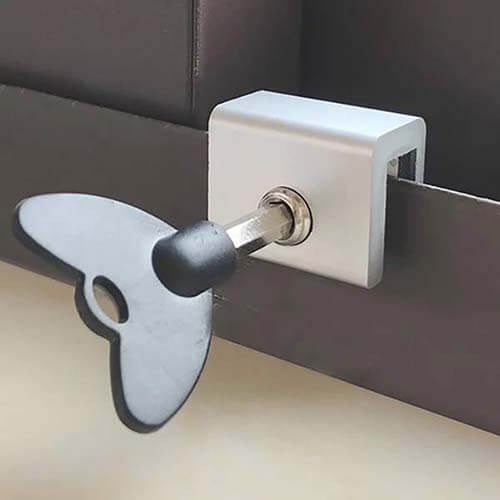 قفل امان للنوافذ والأبواب السحاب لتأمين ( قطعتين )...