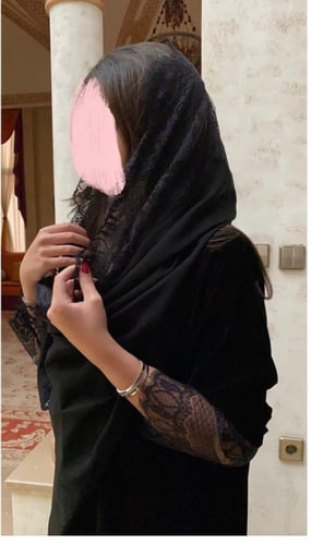 Lace abaya