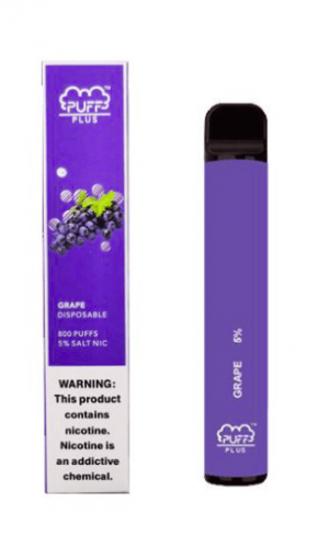 سحبة جاهزة بنكهة عنب 800 موشة Puff Bar Plus GRAPE
