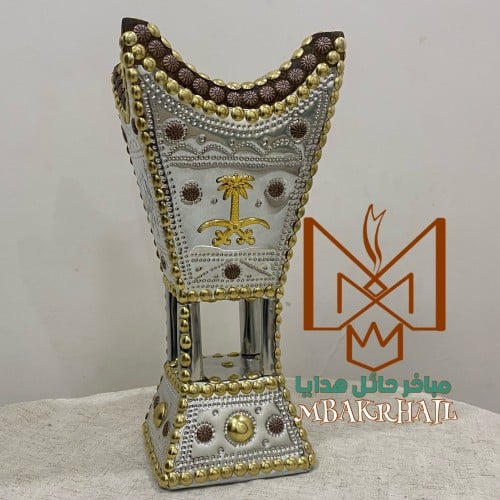 مبخرة حايلية فضية | سيفين ونخلة