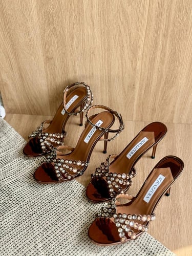 Aquazzura Crystal Studded Heels