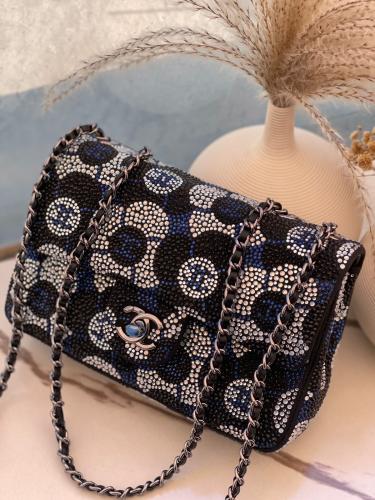 Chanel Crystal Floral Flap Bag 20cm