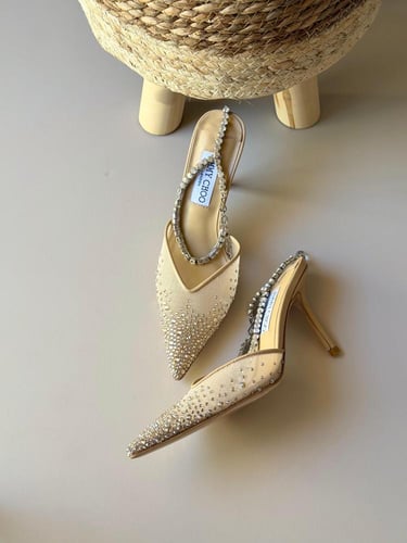 Jimmy Choo Crystal Mule Heels